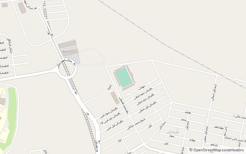 Marzdaran Stadium location map