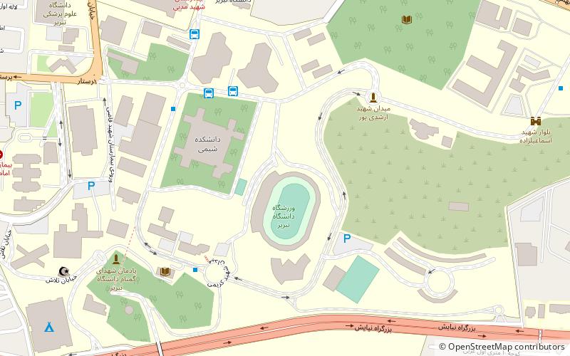 University of Tabriz location map