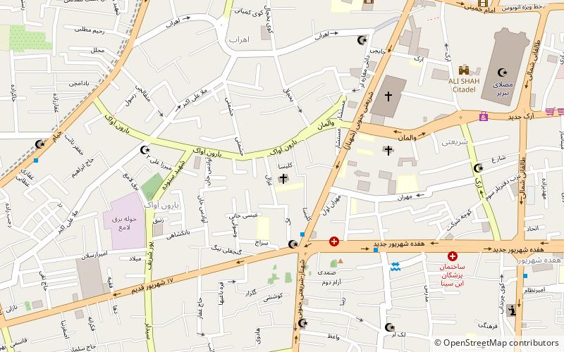 st sarkis kirche tabris location map