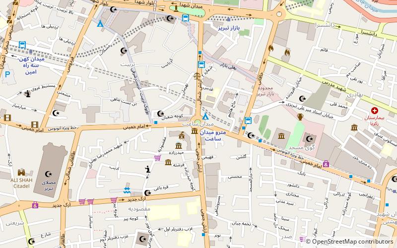 saat square tabriz location map