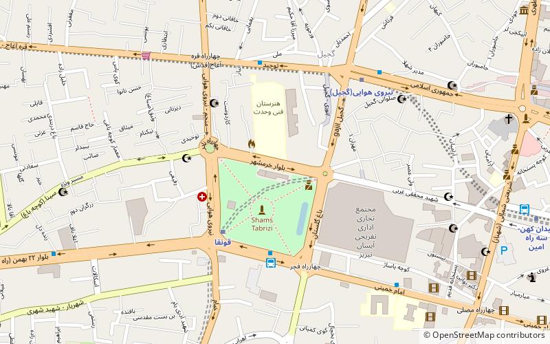 tabriz cartoon museum location map