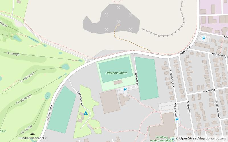 Hásteinsvöllur location map