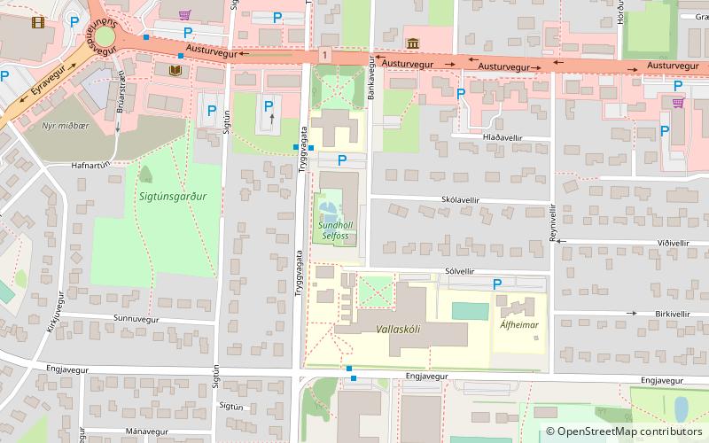 sundholl selfoss location map