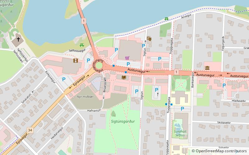 bokasafn arborgar selfoss location map