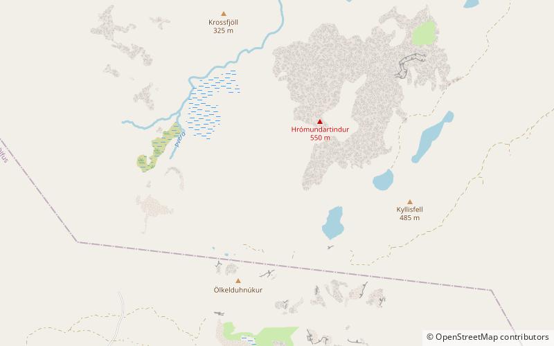 Hrómundartindur location map