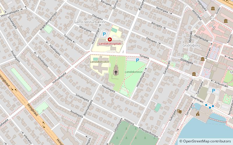 Landakotskirkja location map