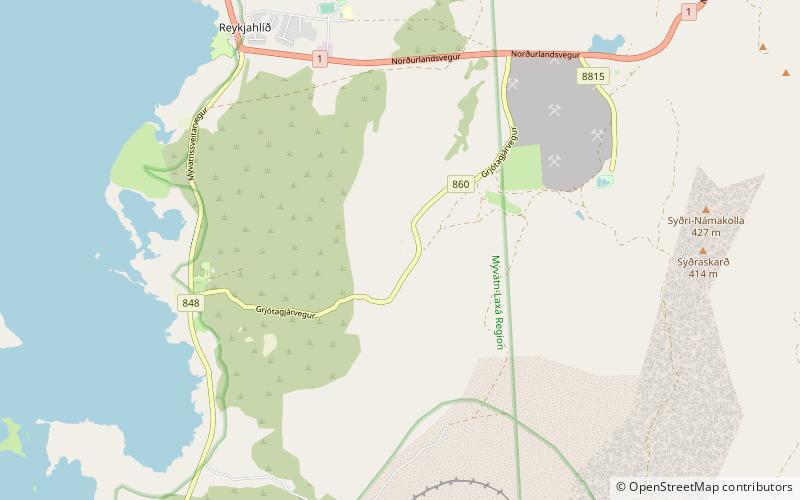 Grjótagjá location map