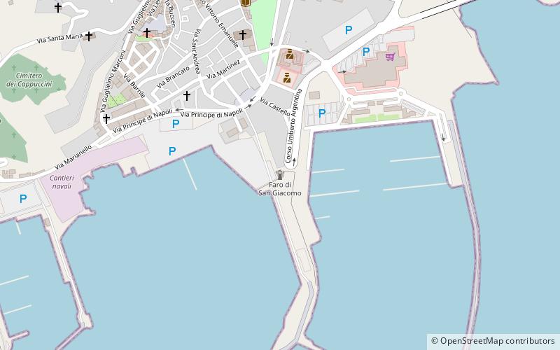san giacomo lighthouse licata location map