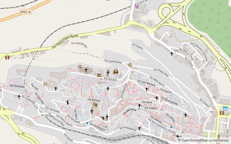 castello di agrigento agrigente location map