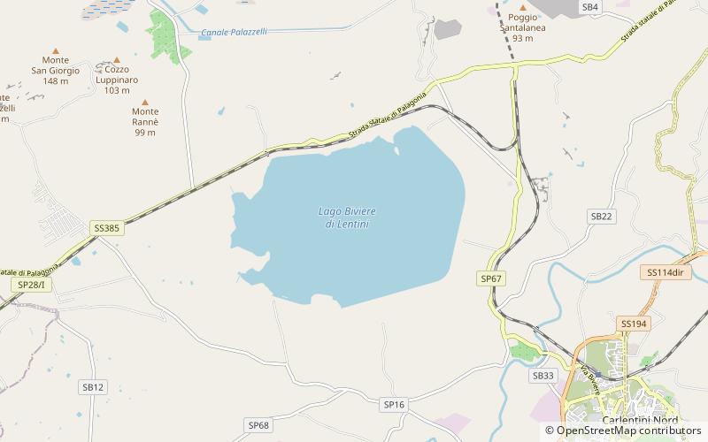 Lac de Lentini location map