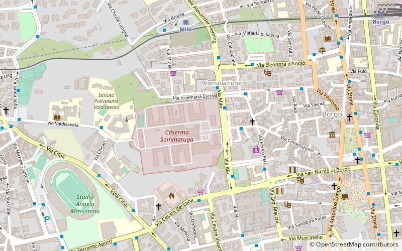 Université de Catane location map