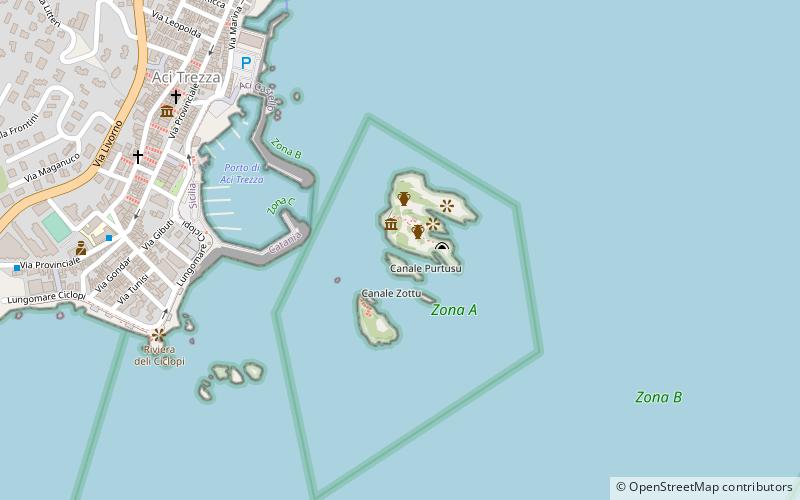 Riserva Naturale Integrale Isola Lachea e Faraglioni dei Ciclopi location map