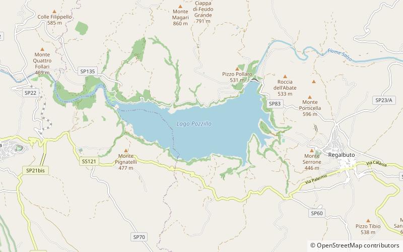 Pozzillo Lake location map