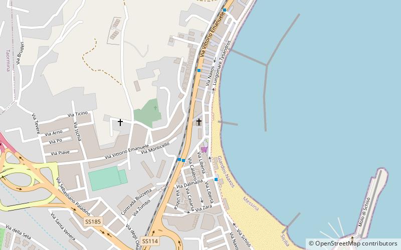 san pancrazio giardini naxos location map