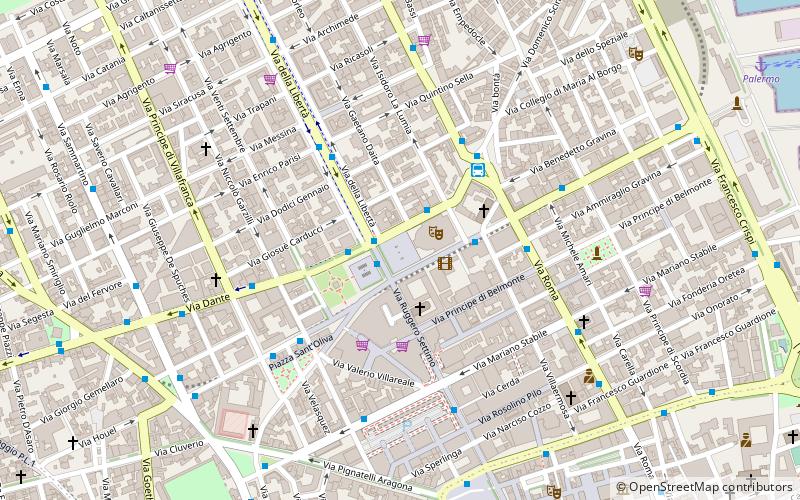 Piazza Ruggero Settimo location map