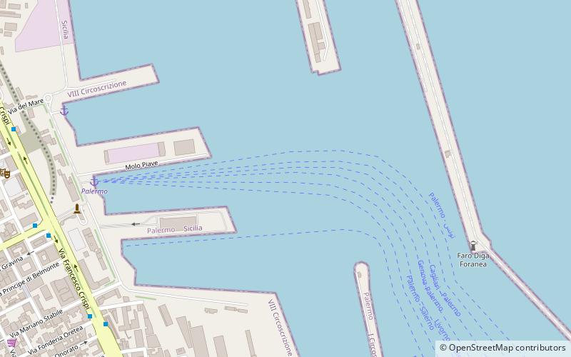 Port of Palermo location map
