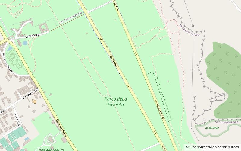 Parco della Favorita location map