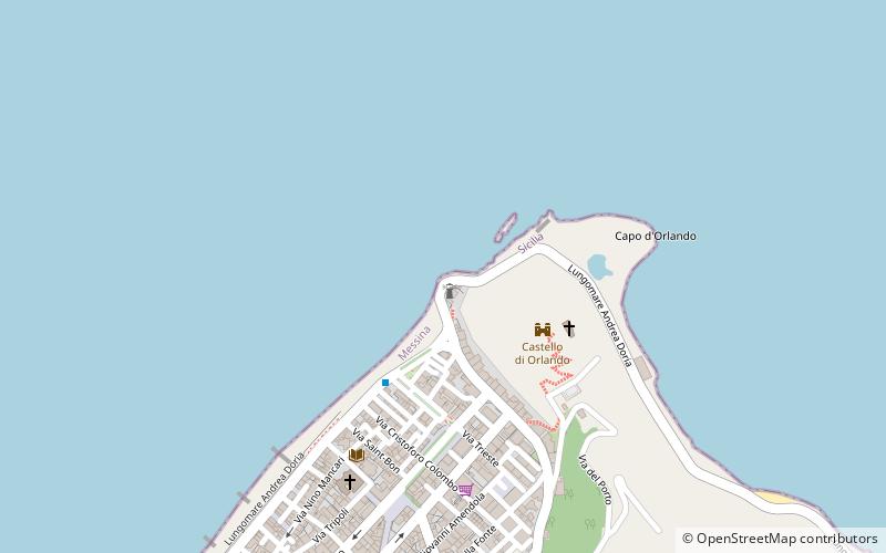Capo d'Orlando Lighthouse location map