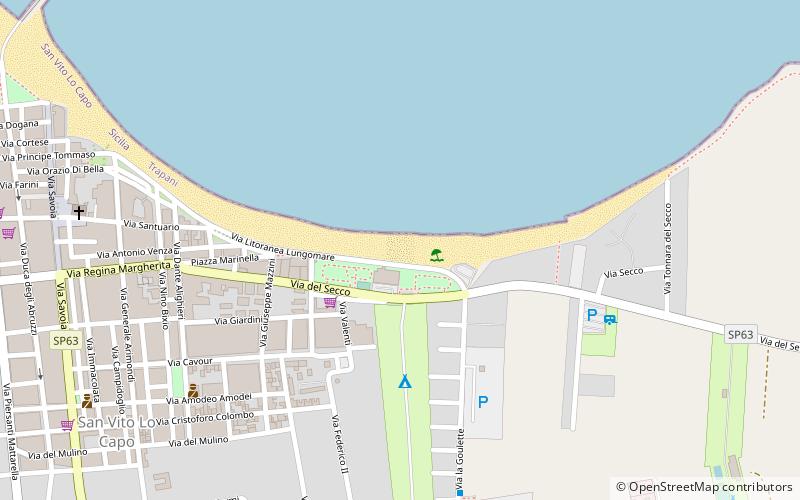 spiaggia attrezzata per disabili san vito lo capo location map
