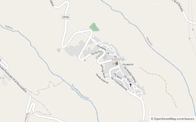 Valdina location map
