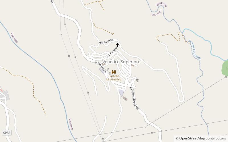 Castello di Venetico location map
