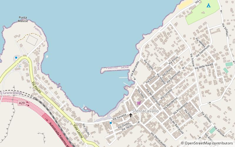 Sferracavallo Small Harbour location map