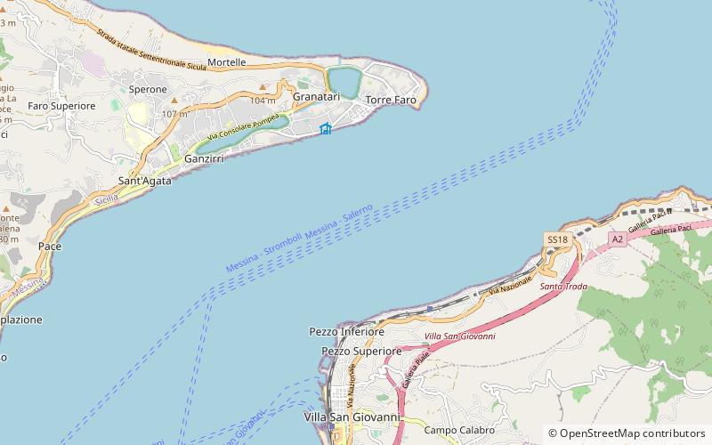 strait of messina bridge location map