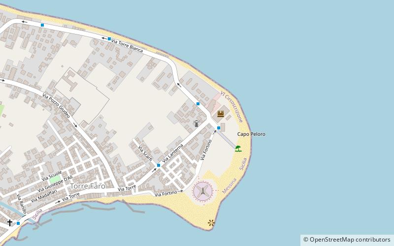Capo Peloro Lighthouse location map