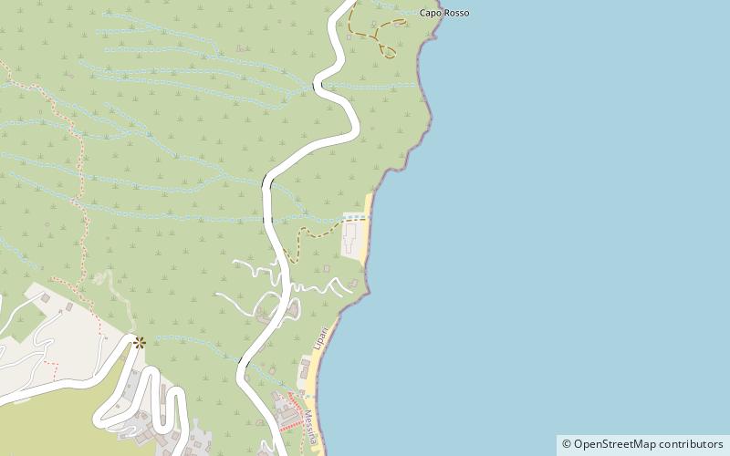spiagga della papesca lipari location map