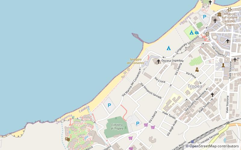spiaggia del convento tropea location map