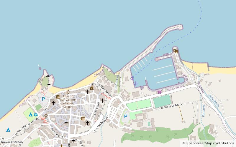 spiaggia del cannone tropea location map