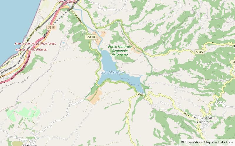 Angitola Lake location map