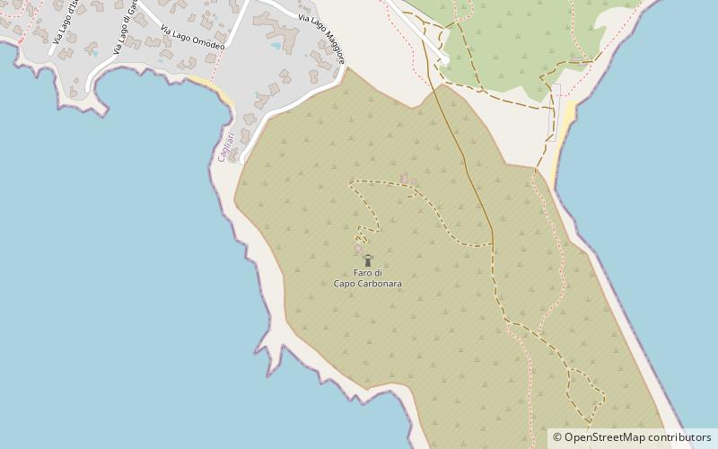 Capo Carbonara Lighthouse location map