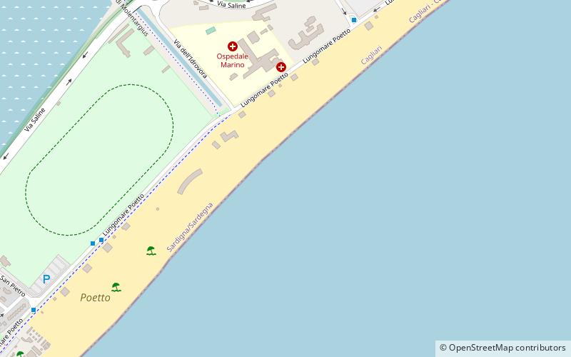 Poetto location map