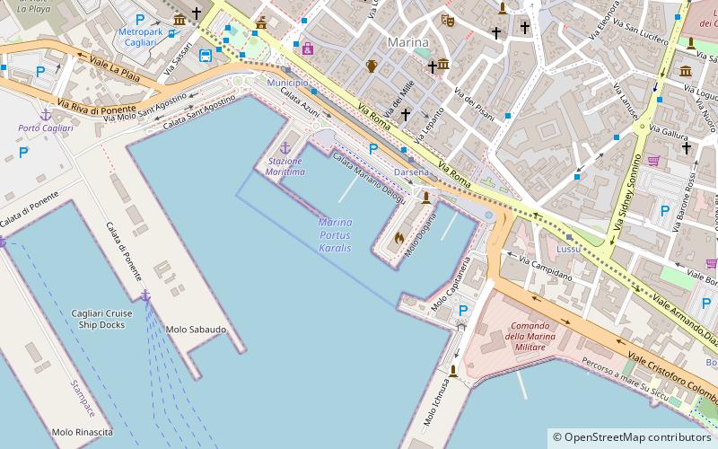 marina portus karalis cagliari location map