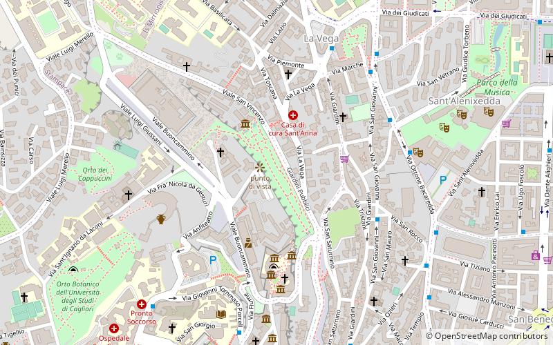 giardini pubblici cagliari location map