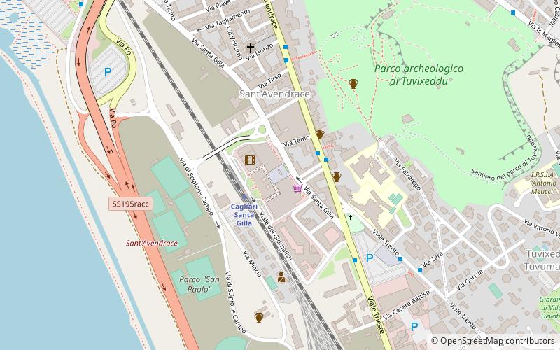 Piazza Unione Sarda location map