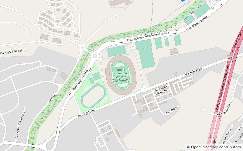 Stadio San Vito – Gigi Marulla location map