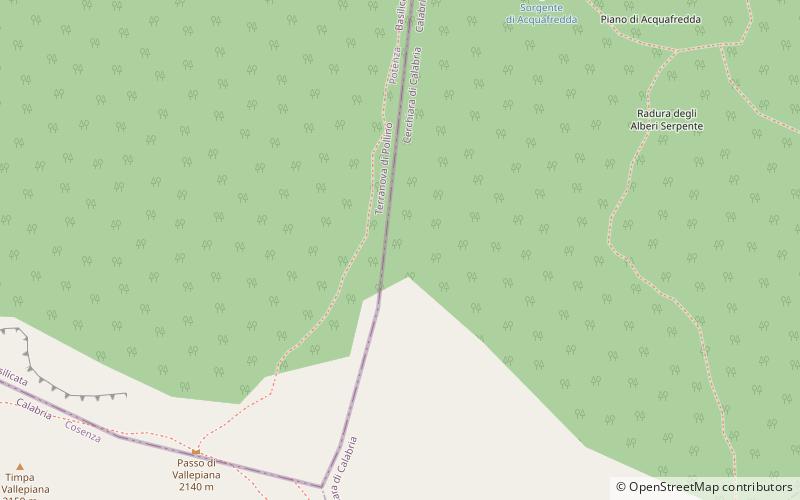 Massif du Pollino location map
