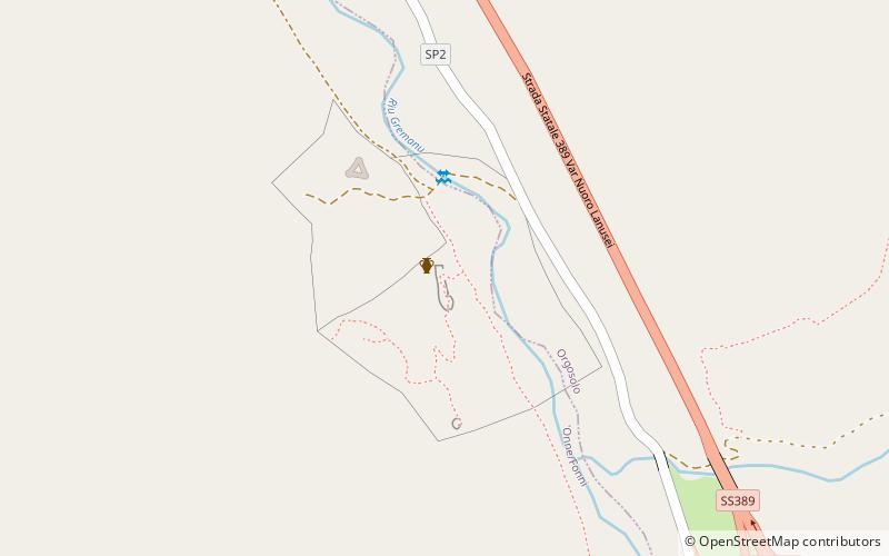 Nuragic sanctuary of Gremanu location map