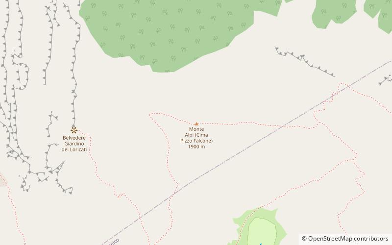Monte Alpi location map
