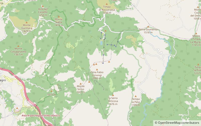 Macizo del Sirino location map