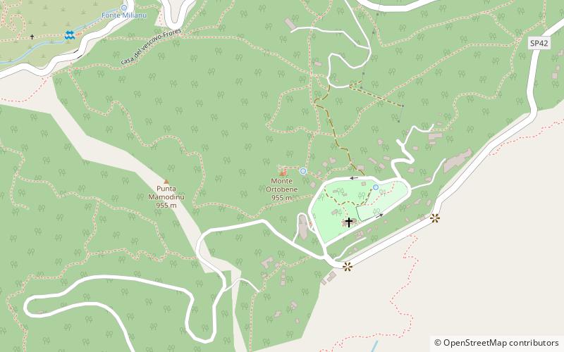 Monte Ortobene location map