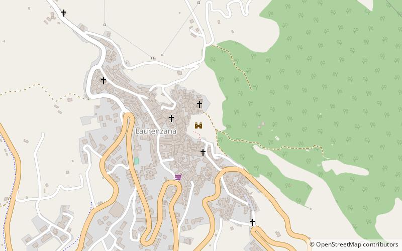Laurenzana castle location map