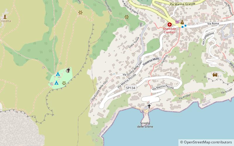 Grotta delle Felci location map