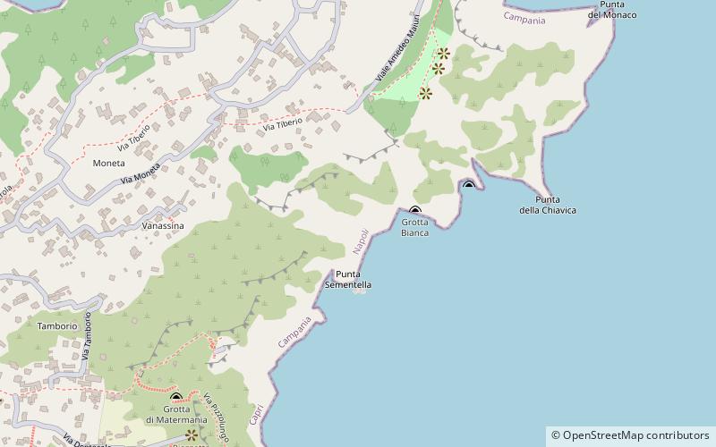 grotta bianca isla de capri location map