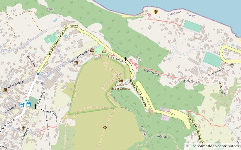 castello barbarossa anacapri location map