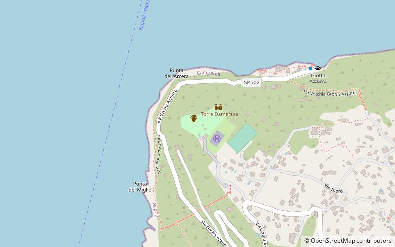 villa damecuta anacapri location map