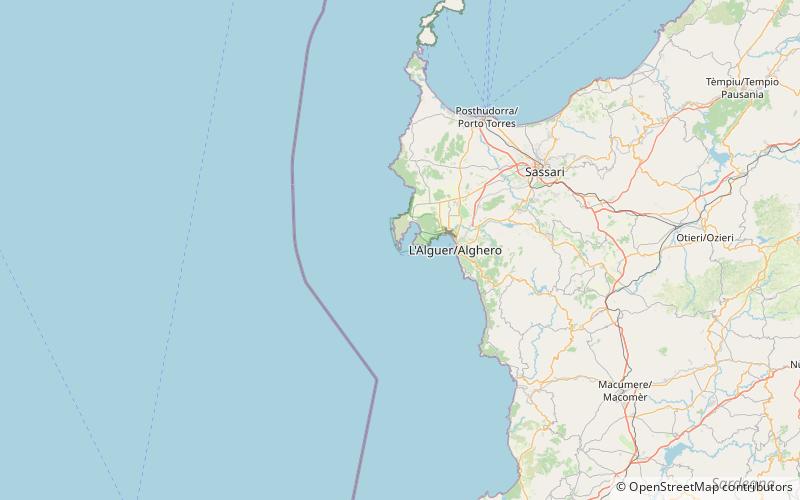 Faro del Cabo Caccia location map