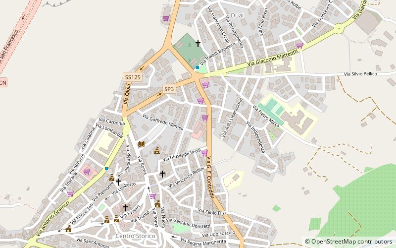 Siniscola location map
